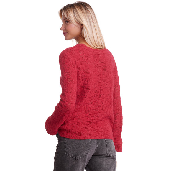 Damen Strickpullover mit Ajourmuster