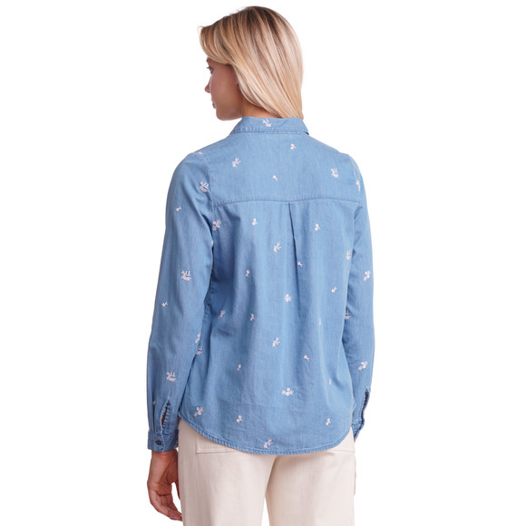 Damen Bluse in Denim-Optik