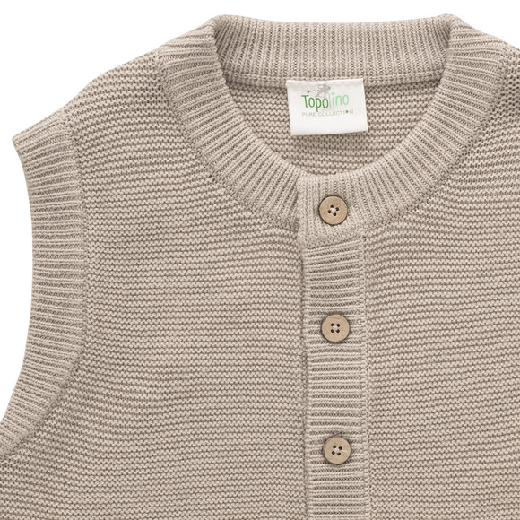 Jungen Woll-Strickweste mit Knopfleiste