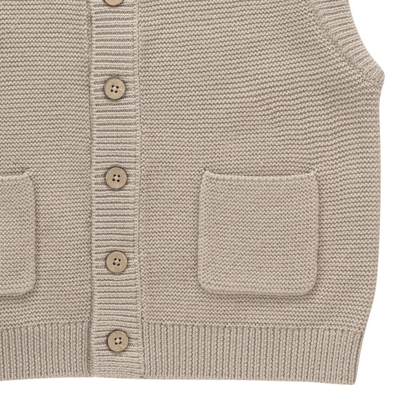 Jungen Woll-Strickweste mit Knopfleiste