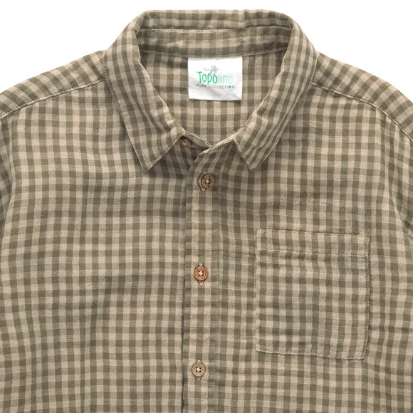 Mousseline jongenshemd van biologisch katoen