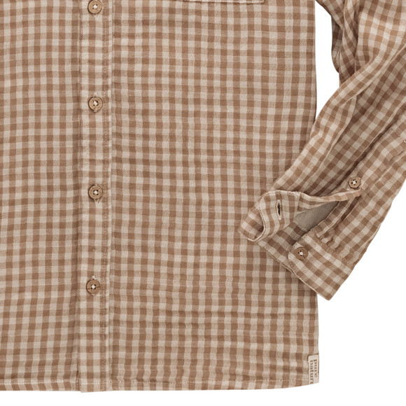 Mousseline jongenshemd van biologisch katoen