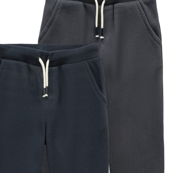 2 jongens joggingbroeken in wafel piqué