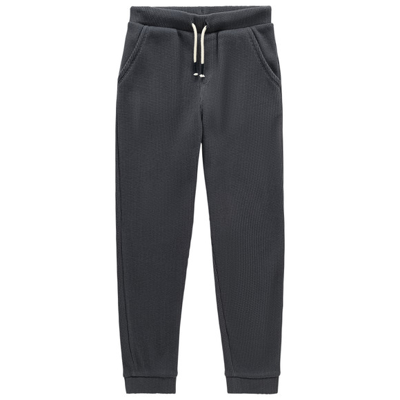 2 jongens joggingbroeken in wafel piqué