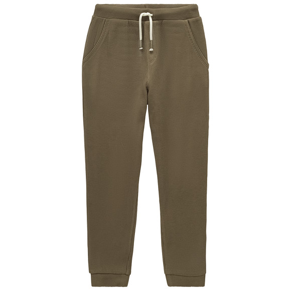 2 jongens joggingbroeken in wafel piqué
