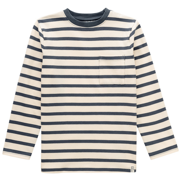 2 jongenshemden met lange mouwen en borstzak