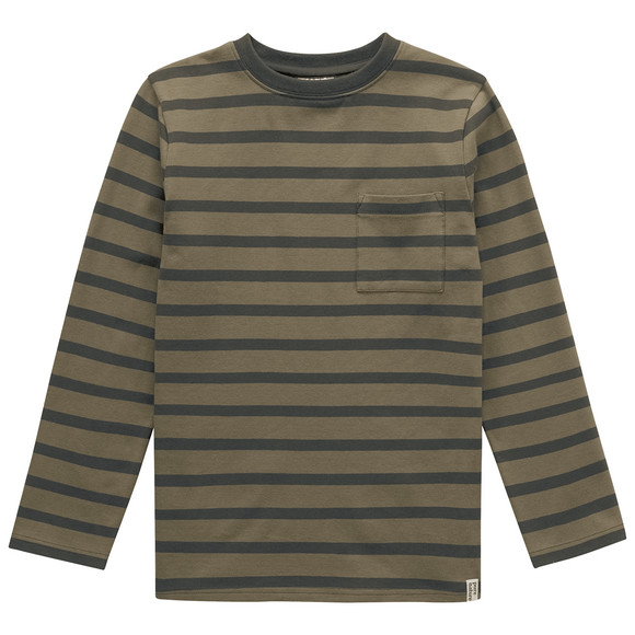 2 jongenshemden met lange mouwen en borstzak