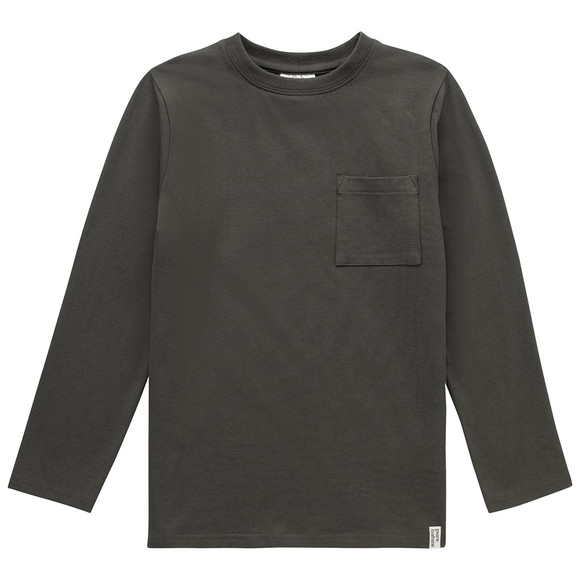 2 jongenshemden met lange mouwen en borstzak