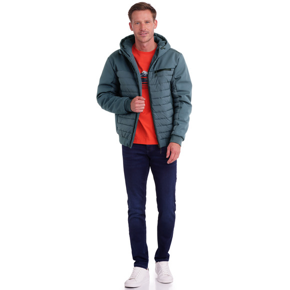 Herren Steppjacke mit Softshell-Ärmeln