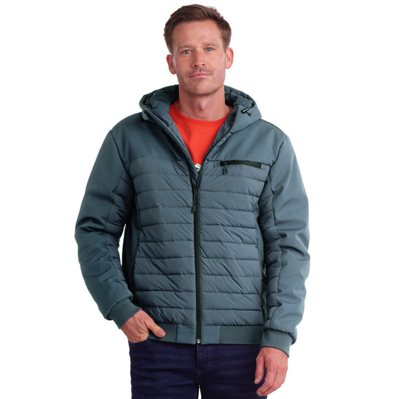 Herren Steppjacke mit Softshell-Ärmeln