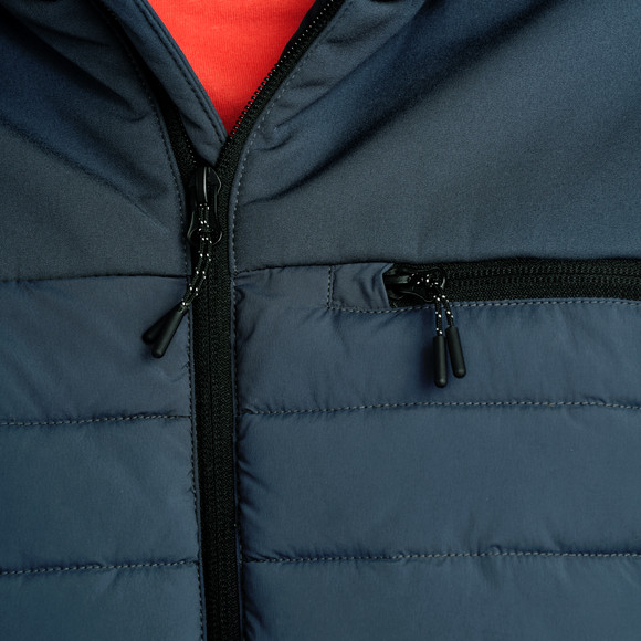 Herren Steppjacke mit Softshell-Ärmeln