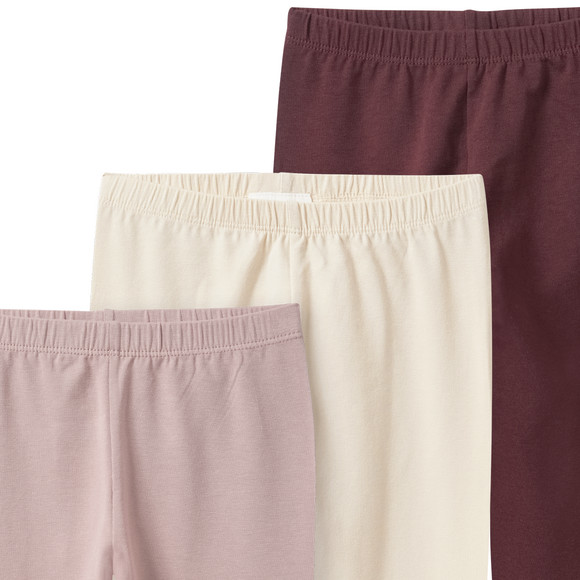 3 meisjes leggings met biologisch katoen