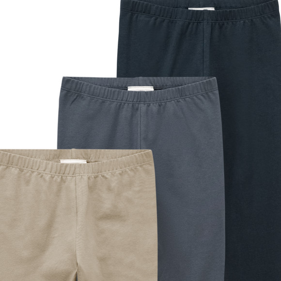 3 kinderleggings met biologisch katoen