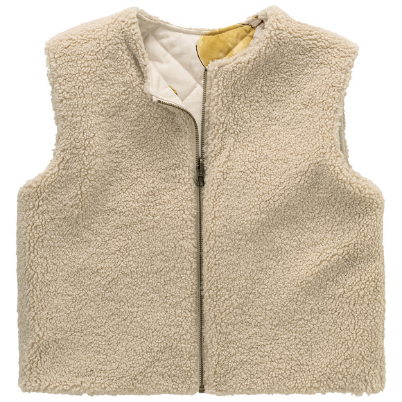 Omkeerbaar jongensgilet met teddybont