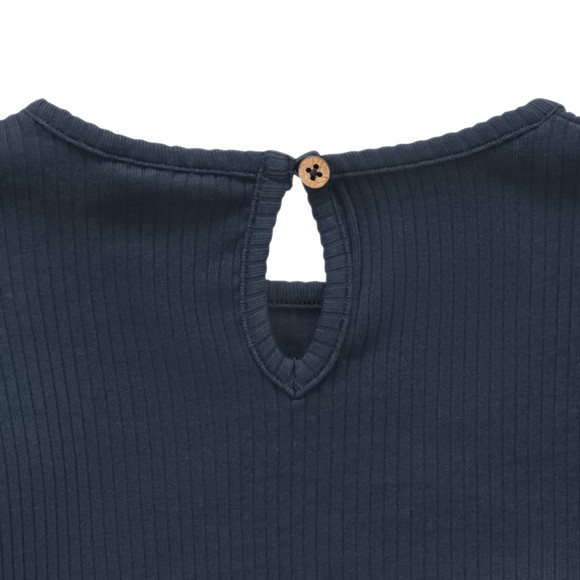 Mädchen Langarmshirt mit Ripp-Struktur