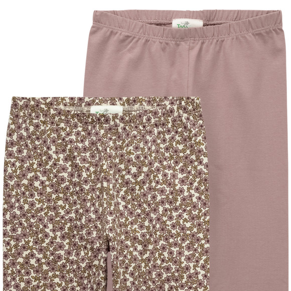 2 meisjes leggings met biologisch katoen
