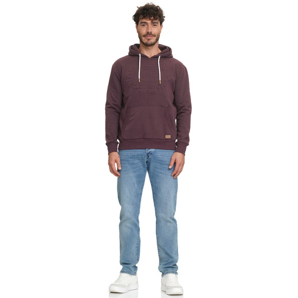 Herren Hoodie mit geprägtem Schriftzug