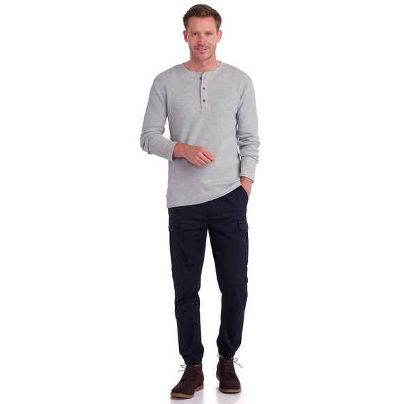 Herren Langarmshirt mit Struktur