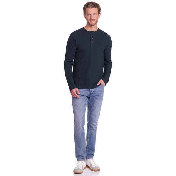 Herren Langarmshirt mit Struktur