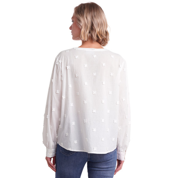 Damen Bluse mit Blumen-Applikationen