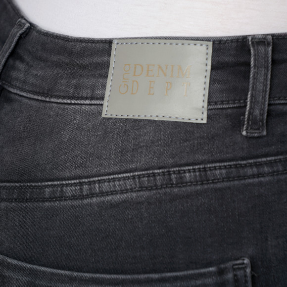 Damen Bootcut-Jeans mit Used-Waschung