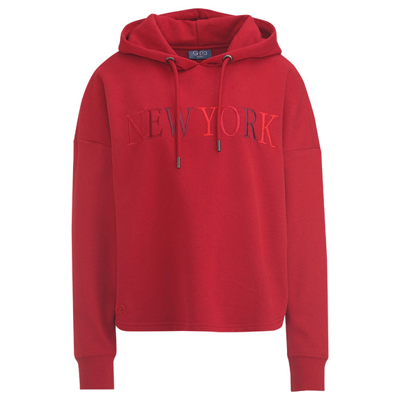 Dames hoodie met borduursel