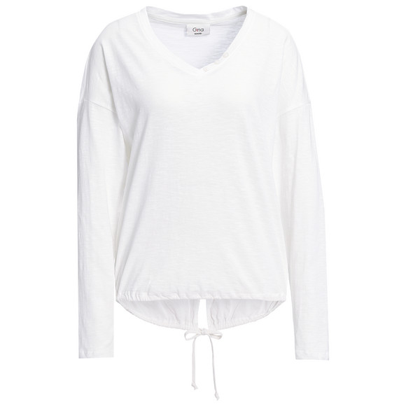 Dames shirt met lange mouwen wit