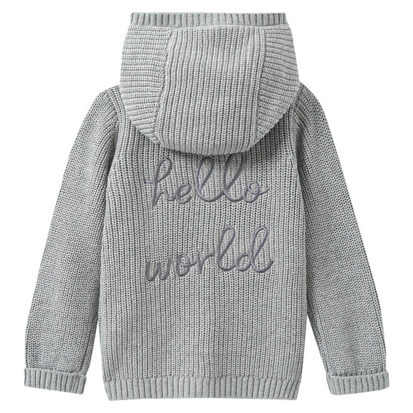 Gebreid vest voor baby’s met capuchon