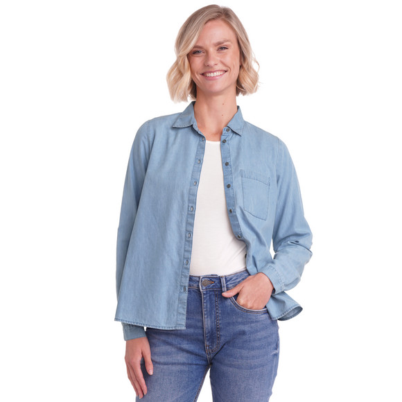 Damen Hemdbluse aus leichtem Denim