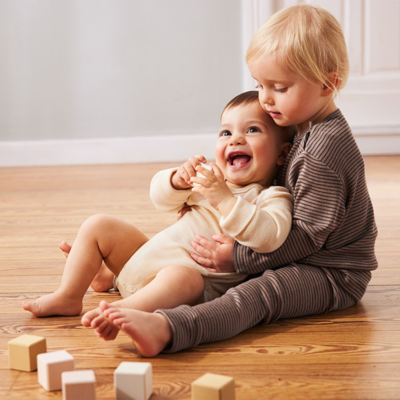 Legging van babywol en zijde