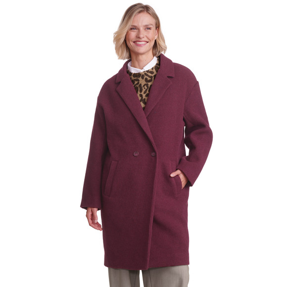 Wollen damesjas in effen kleuren