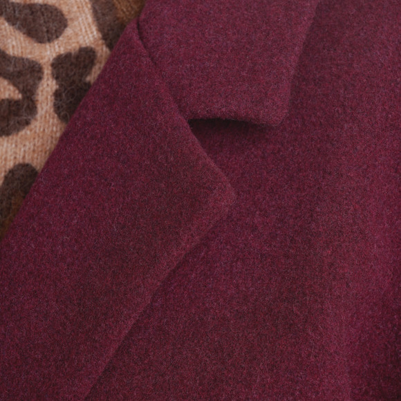 Wollen damesjas in effen kleuren