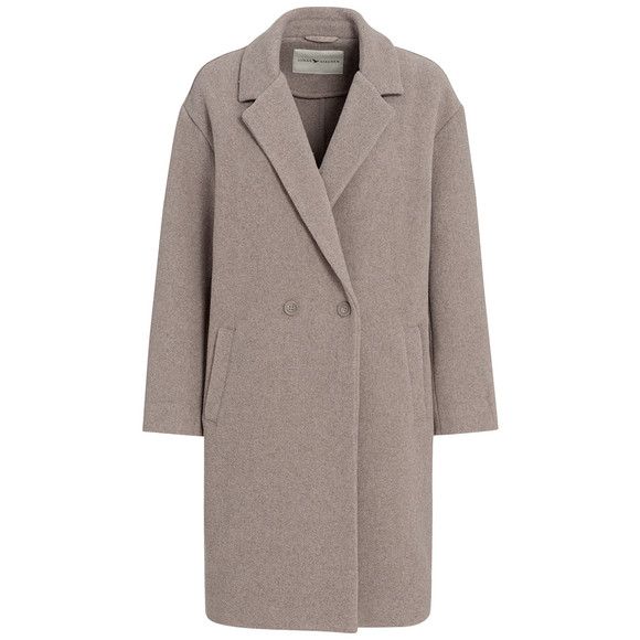 Wollen damesjas in effen kleuren