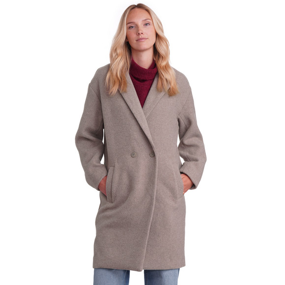 Wollen damesjas in effen kleuren