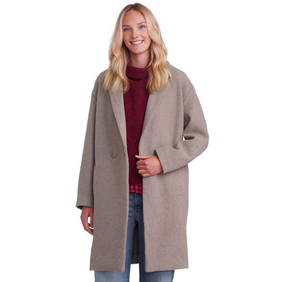 Wollen damesjas in effen kleuren