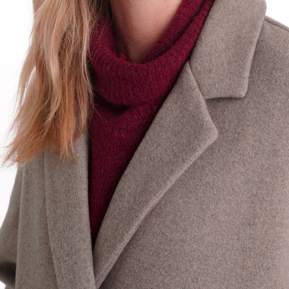 Wollen damesjas in effen kleuren