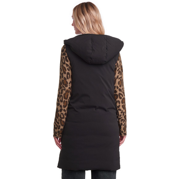 Dames lang vest met capuchon