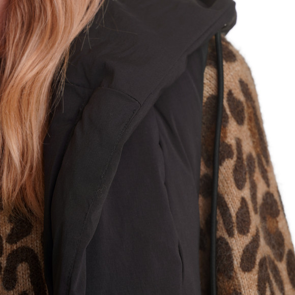 Dames lang vest met capuchon