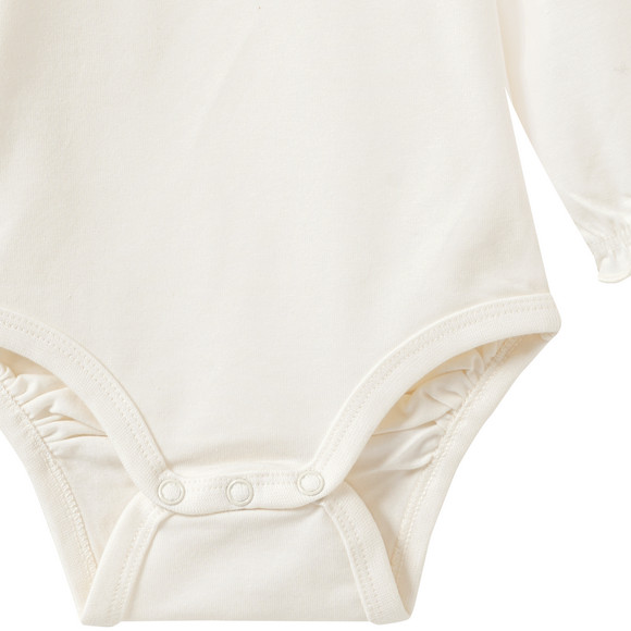 Babybody met lange mouwen en pofkraag