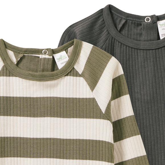 2 babyrompertjes met lange mouwen