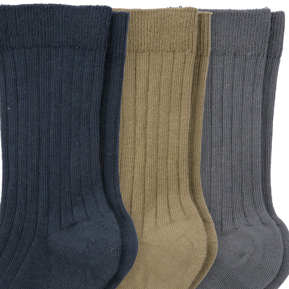 3 paar babysokjes met geribbelde structuur