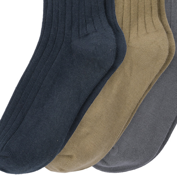 3 paar babysokjes met geribbelde structuur