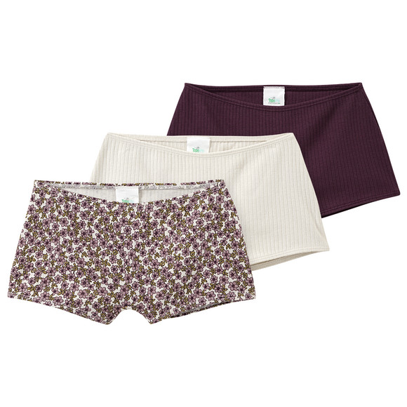 3 meisjes slips met geribde structuur