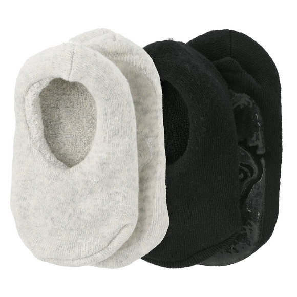 2 paar stopper sokken voor jongens in een set lichtgrijs / zwart