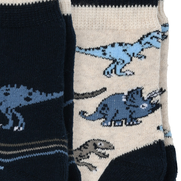 2 Jungen Stoppersocken mit Dino-Motiven