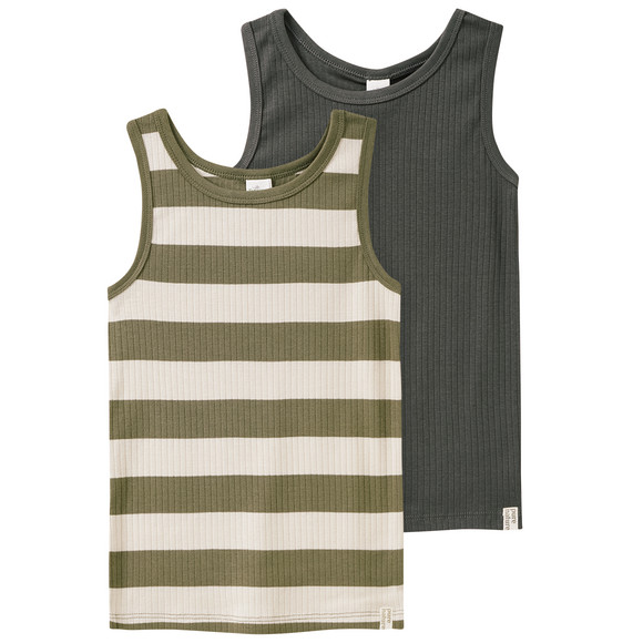 2 jongensvesten met geribbelde structuur