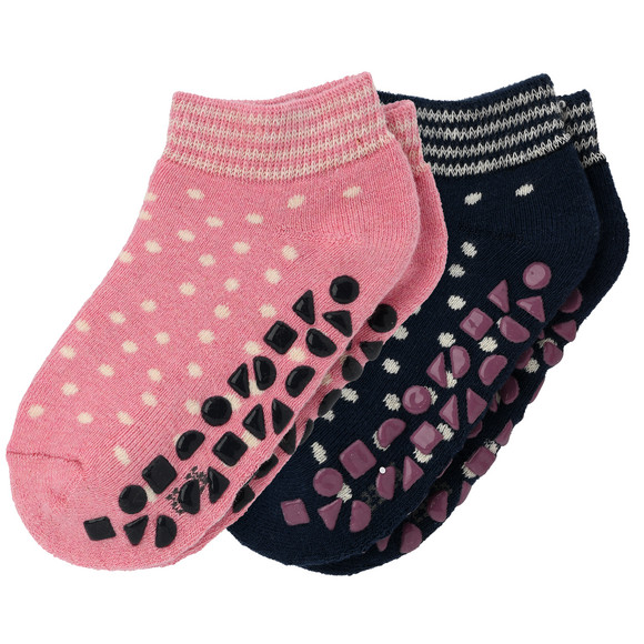 2 Mädchen Stoppersocken mit Bio-Baumwolle