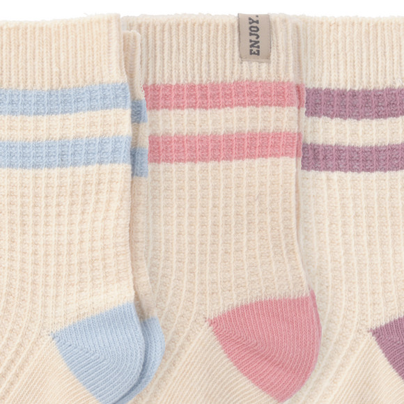 3 Paar Mädchen Socken mit Waffelstruktur