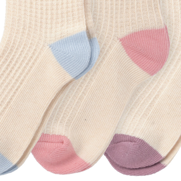 3 Paar Mädchen Socken mit Waffelstruktur