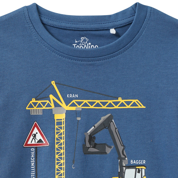 Kinder Langarmshirt mit Baustellen-Print